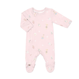 Coccoli Modal Zipper Footie Plush on Light Pink