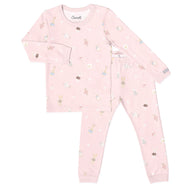 Coccoli Long Sleeve Modal Pyjama Plush on Light Pink