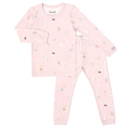 Coccoli Long Sleeve Modal Pyjama Plush on Light Pink