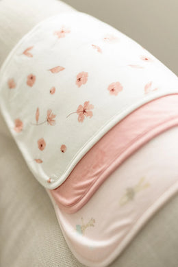 Coccoli Modal Burp Cloth 3-Pack Flowers on Cream