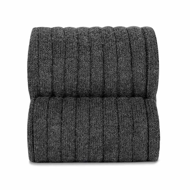 Condor Basic Rib Knee High Socks in anthracite, two-pair pack, neatly folded for compact storage.