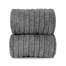 Condor Basic Rib Knee High Socks Light Grey