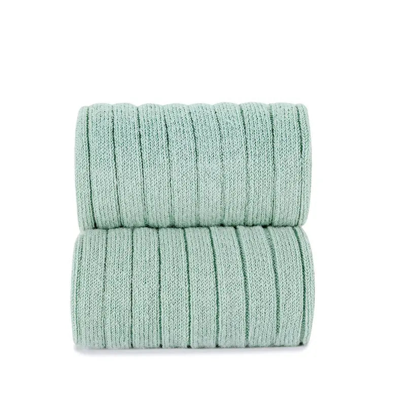 Condor Basic Rib Short Socks Sea Mist, soft rib-knit baby socks, two-pack shown stacked.
