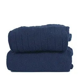 Condor Basic Rib Tights Navy Blue, two-pack, neatly folded to show rib-knit fabric and cozy warmth.