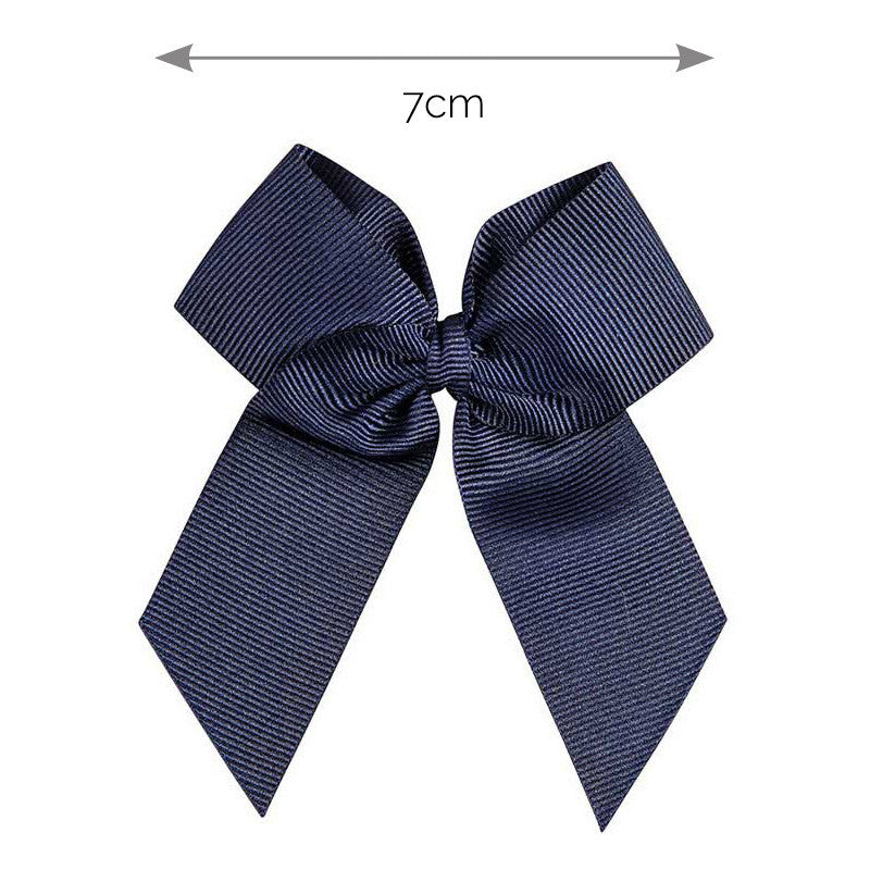 CONDOR Condor Hair Clip With Grosgrain Bow ribbed texture with pointed V-cut tail ends img 1/7