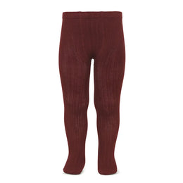 Condor Rib Basic Tights Granate