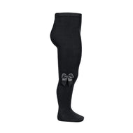 Condor Tights With Side Grossgran Bow Black