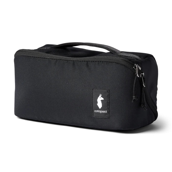 Cotopaxi Travel Toiletry Kit in Black with top handle
