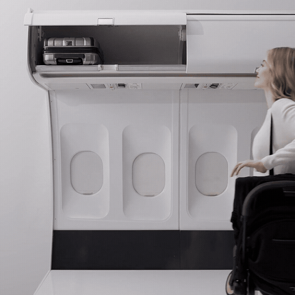 CYBEX Coya 2 carry-on compatible compact fold animated GIF.