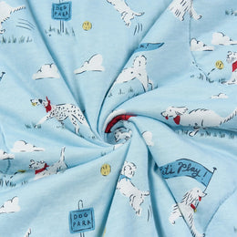 Nest Designs Bamboo Jersey Quilted Cozy Blanket Medium Puppy Park