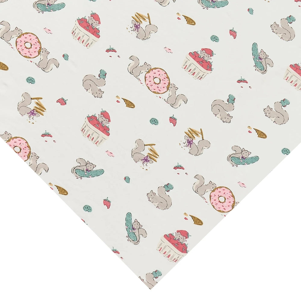 Nest Designs Bamboo Crib Sheet Small Very Squirrelly, product view 5