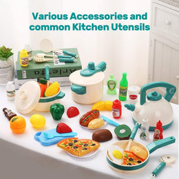 Cute Stone Cooking Toy Sets With Pots And Pans