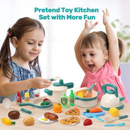 Cute Stone Cooking Toy Sets With Pots And Pans