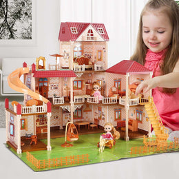 Cute Stone Flashing Colored Dollhouse House