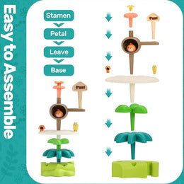 Cute Stone Flower Building Toy Set