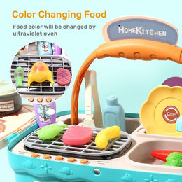 Cute Stone Kids Picnic & Kitchen Playset Blue