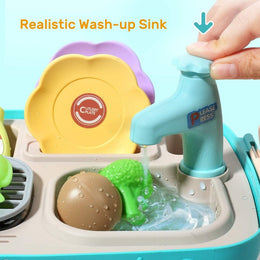 Cute Stone Kids Picnic & Kitchen Playset Blue