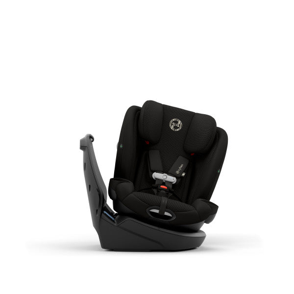 Feature graphic showing the Cybex Callisto G 360 Rotating All-In-One Convertible Car Seat in black.