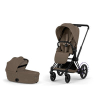 Cybex Platinum e-Priam 5 Electric Stroller + Fold Lux Carry Cot Bundle
