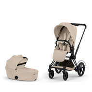 Cybex Platinum e-Priam 5 Electric Stroller + Fold Lux Carry Cot Bundle
