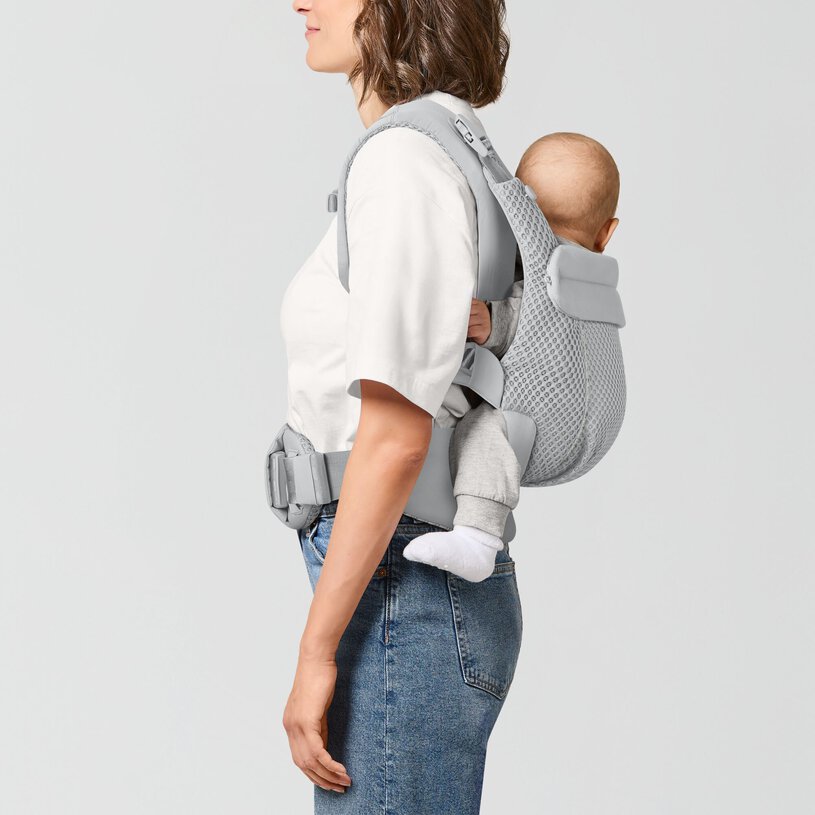 CYBEX Gold Amya Baby Carrier in Fog Grey back carry