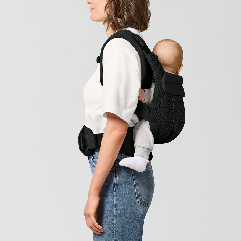 CYBEX Gold Amya Baby Carrier in Magic Black back carry