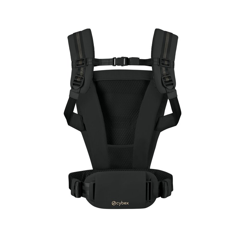 CYBEX Gold Amya Baby Carrier in Magic Black shoulder strap detail