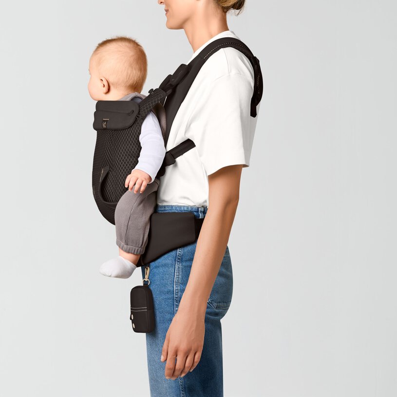 CYBEX Gold Laya Baby Carrier in Chocolate Brown front outward carry