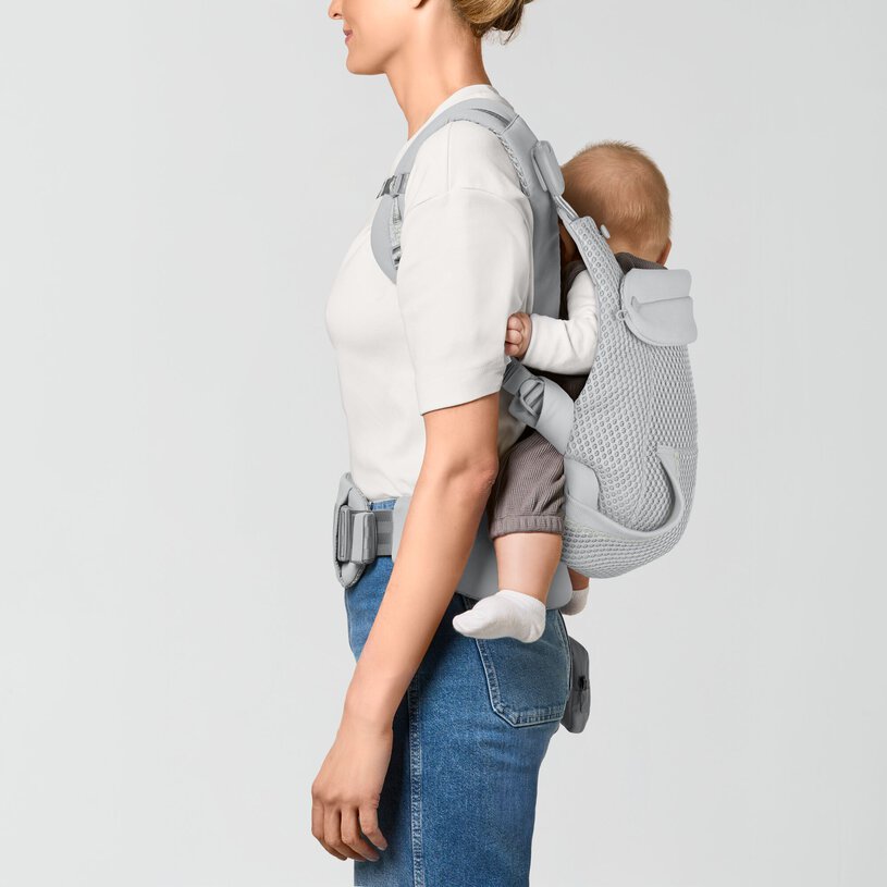 CYBEX Gold Laya Baby Carrier in Fog Grey back carry