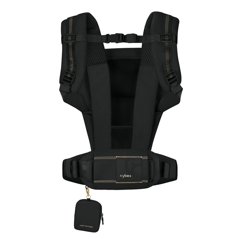 CYBEX Gold Laya Baby Carrier in Magic Black shoulder strap detail