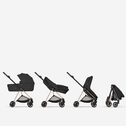 Cybex Platinum Mios 5 Stroller + Fold Cot + Cloud G Pro Recline Infant Car Seat Bundle