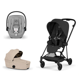 Cybex Platinum Mios 5 Stroller + Fold Cot + Cloud G Pro Recline Infant Car Seat Bundle