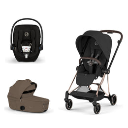 Cybex Platinum Mios 5 Stroller + Fold Cot + Cloud G Pro Recline Infant Car Seat Bundle