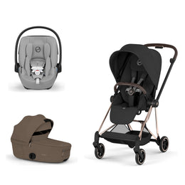 Cybex Platinum Mios 5 Stroller + Fold Cot + Cloud G Pro Recline Infant Car Seat Bundle