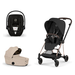 Cybex Platinum Mios 5 Stroller + Fold Cot + Cloud G Pro Recline Infant Car Seat Bundle