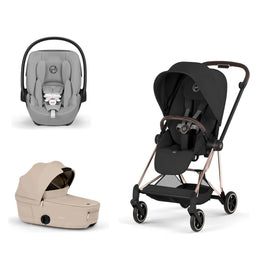 Cybex Platinum Mios 5 Stroller + Fold Cot + Cloud G Pro Recline Infant Car Seat Bundle