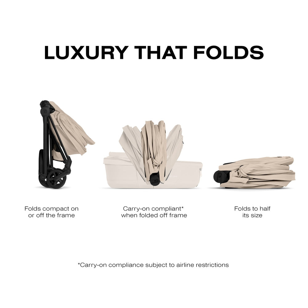 Cybex Platinum Mios 5 / Coya 2 Fold Lux Carry Cot canopy detail gallery view 11