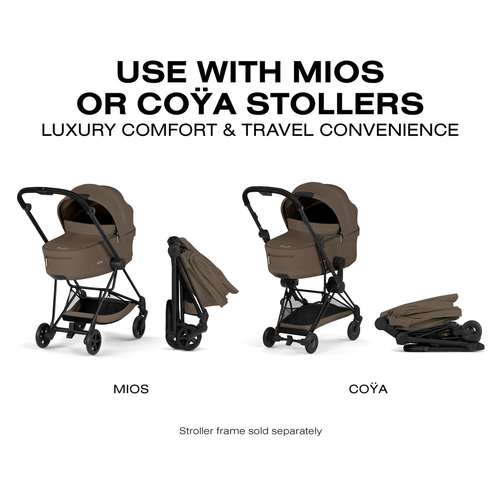 Cybex Platinum Mios 5 / Coya 2 Fold Lux Carry Cot stroller travel system view gallery view 22