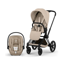 Cybex Platinum Priam 5 Luxury Stroller + Cloud G Pro Recline Infant Car Seat Bundle