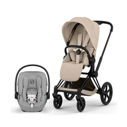 Cybex Platinum Priam 5 Luxury Stroller + Cloud G Pro Recline Infant Car Seat Bundle