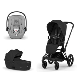 Cybex Platinum Priam 5 Stroller + Fold Cot + Cloud G Pro Recline Infant Car Seat Bundle