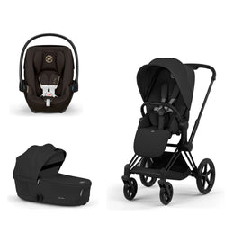 Cybex Platinum Priam 5 Stroller + Fold Cot + Cloud G Pro Recline Infant Car Seat Bundle