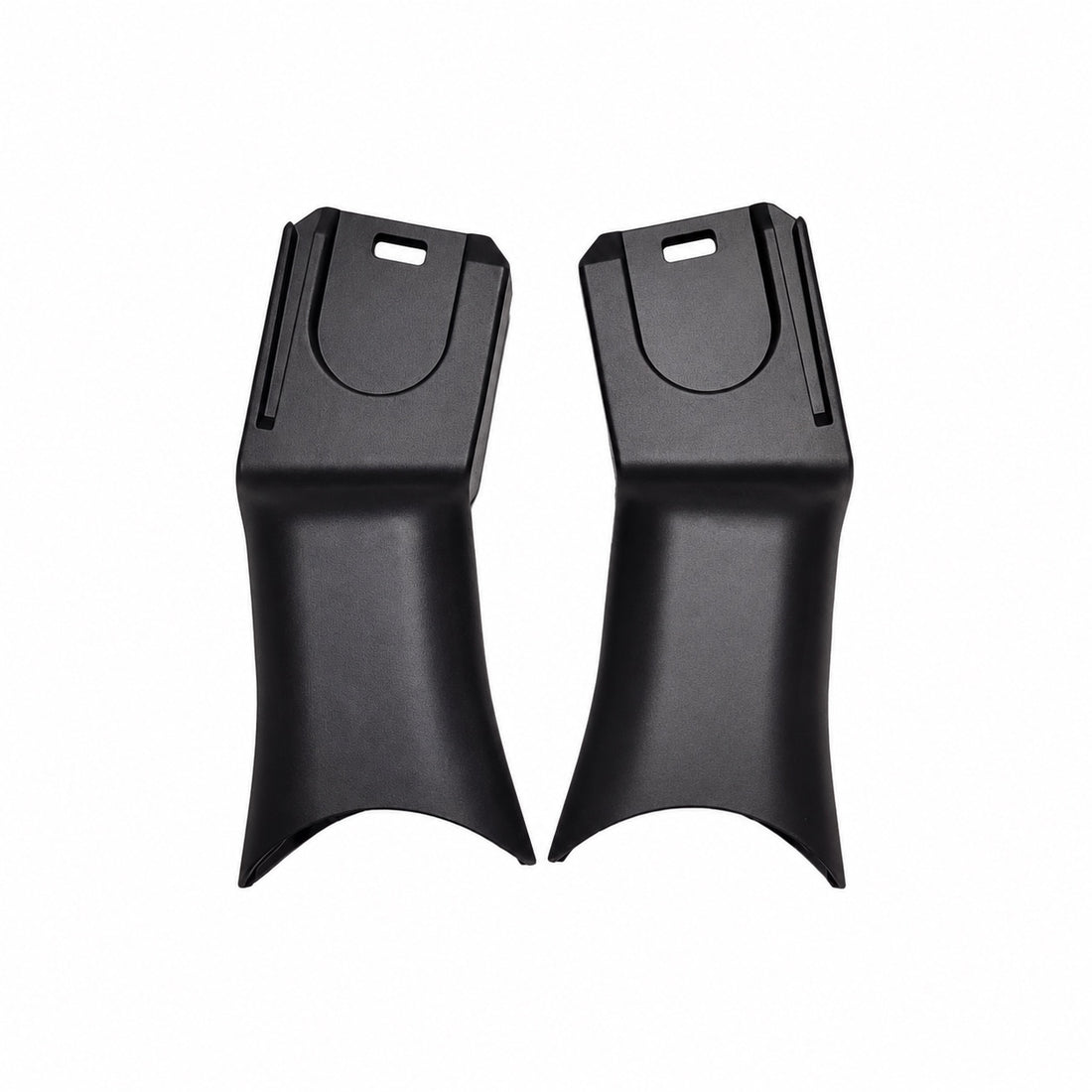 Cybex Priam/e-Priam Car Seat Adapter – pair of black adapters, front view