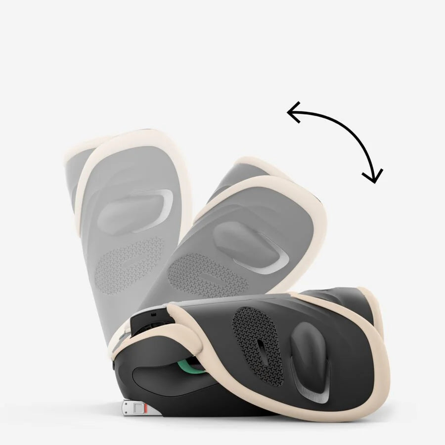An image of the CYBEX Gold Solution G2 Child Car Seat, highlighting the Folds in Seconds feature.