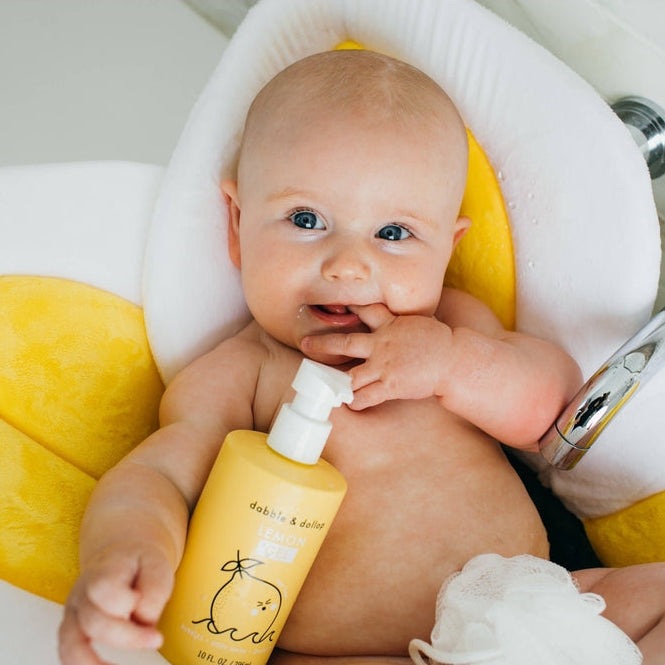 Dabble & Dollop All-Natural Shampoo, Body Wash & Bubbles Lemon