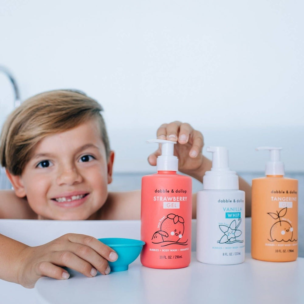 Dabble & Dollop All-Natural Shampoo, Body Wash & Bubbles Strawberry