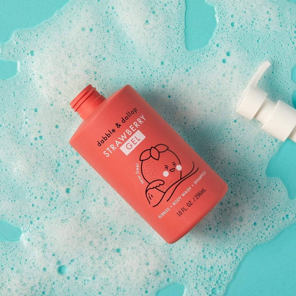 Dabble & Dollop All-Natural Shampoo, Body Wash & Bubbles Strawberry