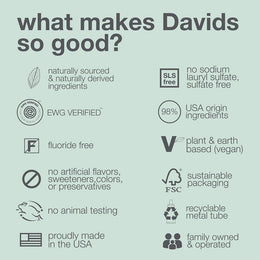Davids Toothpaste Fluoride Free Spearmint