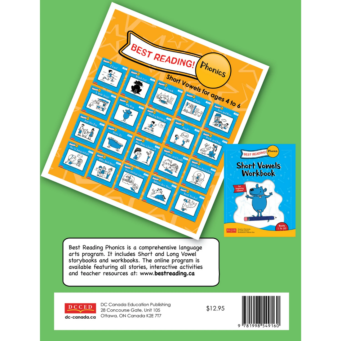 Best Reading! Phonics - Letter Sounds Workbook 1 - English back cover with publisher and book details