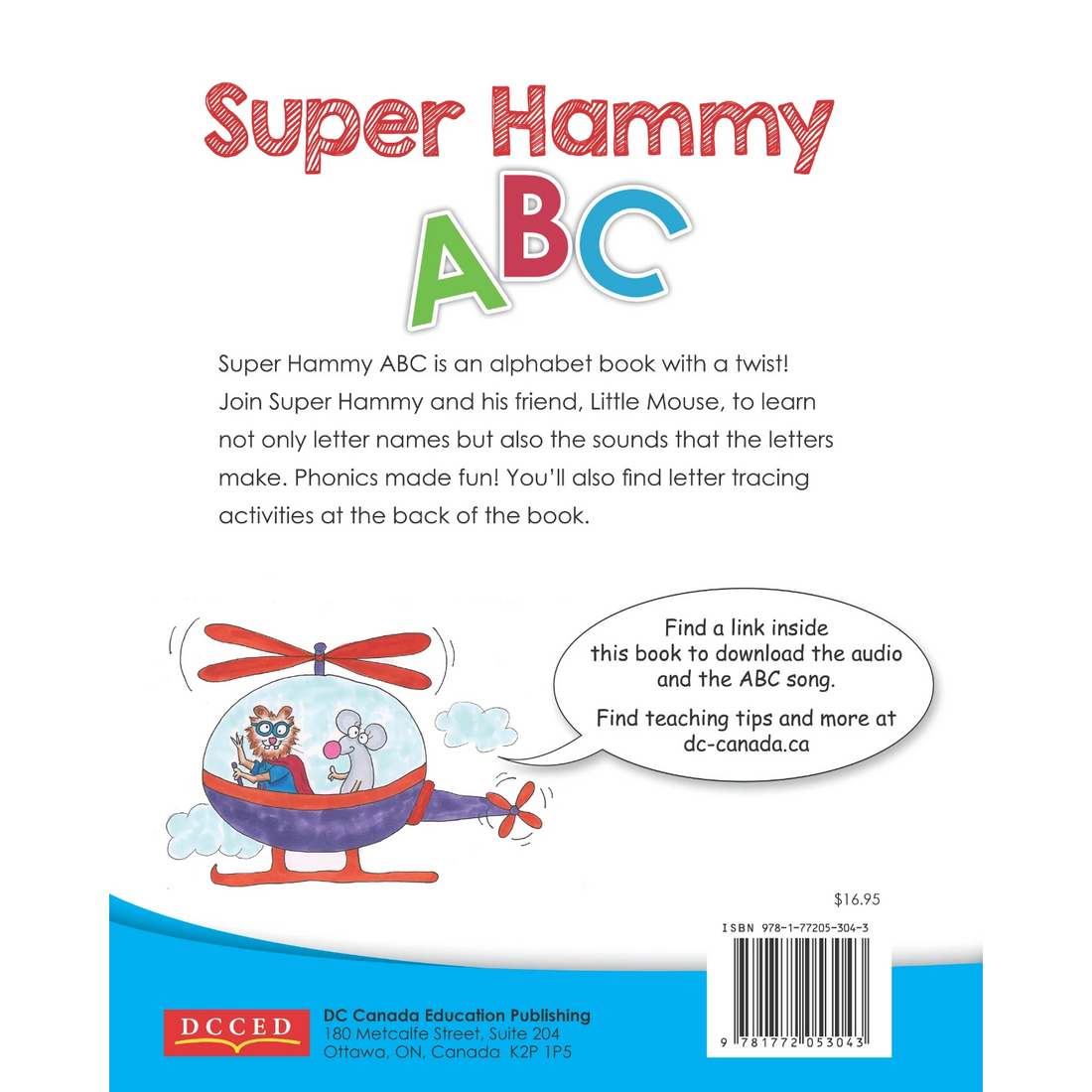 Super Hammy ABC - English back cover with publisher and book details